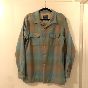 PENDLETON Board Shirt Fitted shadow green brown tu